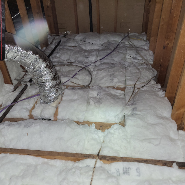 Prepared attic space ready for cleaning, insulation, or restoration work
