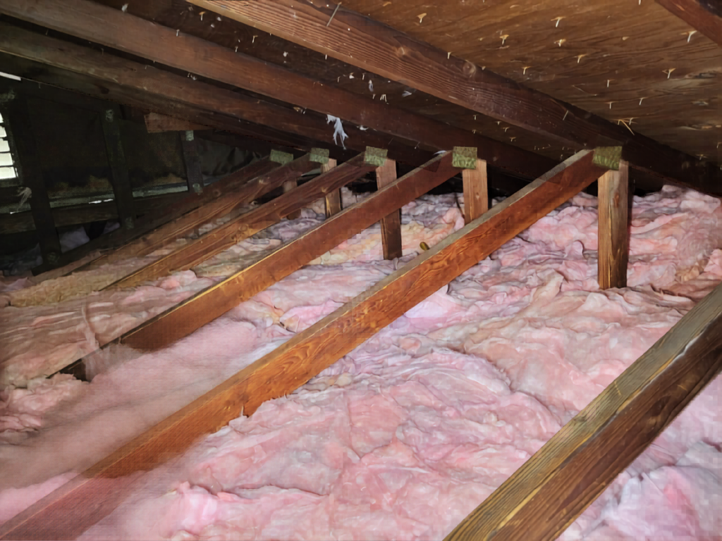 Clean attic after remediation and restoration