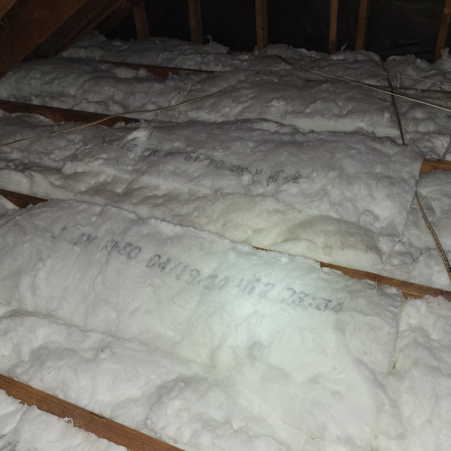 Attic after insulation removal and cleanup