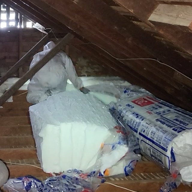 Professional attic insulation installation