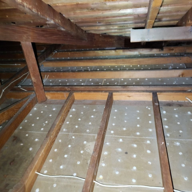 Attic interior after full decontamination